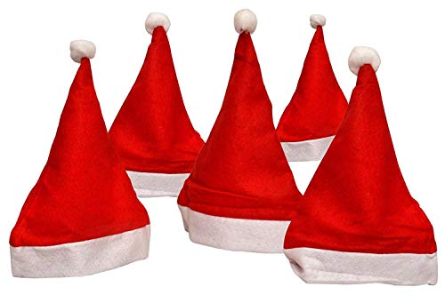 Aarav International Christmas Hats, Santa Claus Caps for Kids and Adults, Free Size, Xmas Caps(12 Pcs)