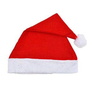 HOME REPUBLIC 1 Piece Christmas Hats, Santa Claus Capes for Kids and Adults, Free Size Christmas Cap Thick Ultra Soft Plush Santa Claus Holiday Fancy Dress Hat (Color: Red)