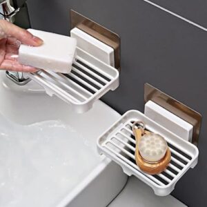 Hearch (4 Pcs) Soap Holder for Bathroom Organiser, Kitchen Sink Organizer in Kitchen Items Wall Shelf Soap case for Bathroom Shelf for Wall Soap Box Kitchen Accessories Items & Home Decor Items Rack