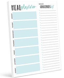 Inkdotpot Weekly Meal Planner Notepad 7″x10″,”Meal Planner” Magnetic Meal Planning Pad with Tear Off Grocery Shopping List for Fridge- Kitchen & Home – 54 Sheets