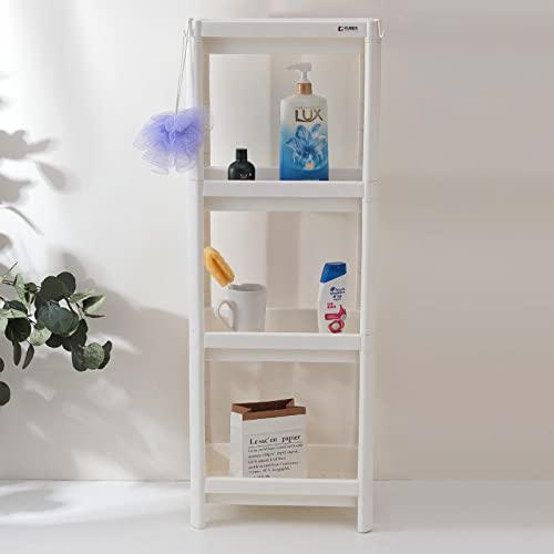 Kuber Industries Plastic Pp Storage Shelf – 1734-White