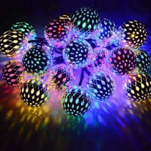 Litehom Moroccan Ball 11ft 14LED Fairy String Light Christmas Led light for home Decoration Lighting for Diwali, Outdoor Garden, Yard, Patio, Xmas Tree, Party, Home Decoration (Moroccan Multicolor)