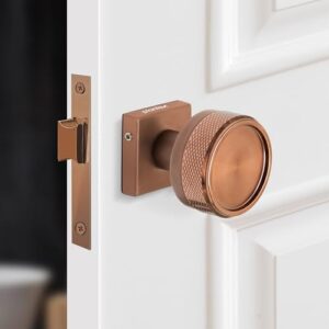 Plantex Heavy Duty Door Lock – Bathroom Door Lock/Mortise Keyless Knob Handle Set for Home/Bathroom/Store Room/Balcony/Office with Baby Latch (604 – PVD Rose Gold)