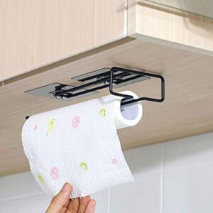 STOIQE Self Adhesive Wall Mounted 3 in 1 Multi Functional Kitchen Rack for Towel Holder, Tissue Paper Rack, Wine Glass Holder – No Drilling (1pcs, Tissue Rack)