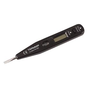 Taparia MDTN82 Plastic Digital Tester with LCD Display and Neon Bulb (Black)