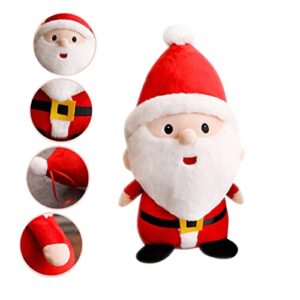 Tickles Santa Claus with V Shape Beard Look Soft Stuffed Plush Toy Christmas Decoration for Kids Boys & Girls (Size: 15 cm Color: Red)