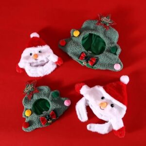 Enakshi® Cat Santa Hat Pet Headgear Warm Hat Cute Pet Headdress for Cats Kitten Puppy S Snowman|Pet Supplies | Dog Supplies | Clothing & Shoes