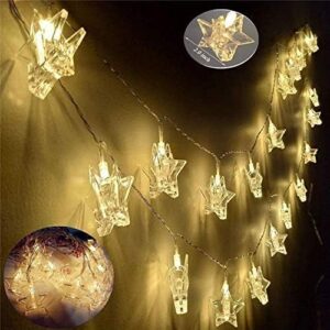 2024 New String Star heart Lights for Decoration – 14 LED Star Fairy Lights Waterproof Indoor Outdoor for Home Decoration, Christmas Tree Decoration, Diwali Decoration, Birthday Party (star light)