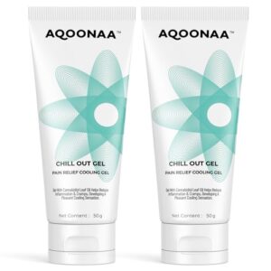 AQOONAA Natural Muscle Pain Relief Gel Pack 2 | Cryotherapy Cooling for Instant Relief from Back Pain, Leg Pain, Lumbar Pain, Knee Pain, Joint Pain, Sports Injuries, Muscle Pain, Gym Pain