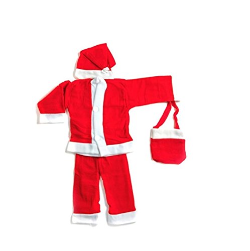 BabyBlossom Christmas Santa Claus Fancy Dress Costume for Baby Boy & Girl Kids (0-3 Months)