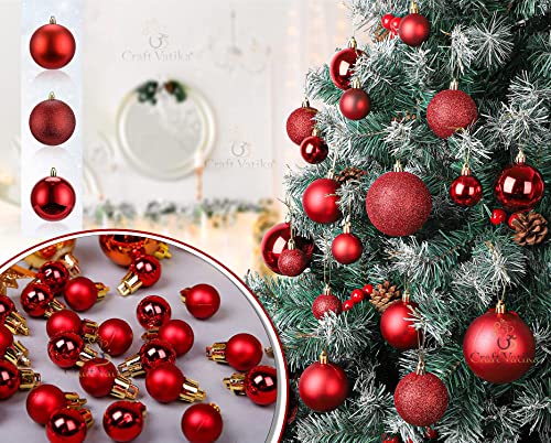 CraftVatika 24 pcs 3CM Multi Christmas Tree Baubles Balls Decor Hanging Ornament for Xmas, Christmas Christmas Tree Decoration Ornament – Christmas Decorations Items – Christmas Gifts (24 Pcs)