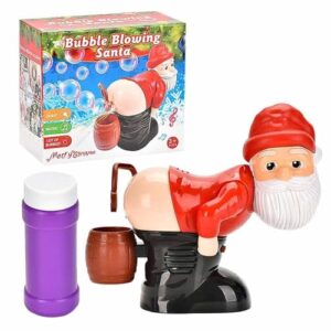 DINOS Automatic Flashing Lights & Music with Funny Santa Claus Bubble Blowing Machine, Christmas Stocking Stuffers Gift for Adults Kids Christmas Bubble Blower for Outdoor & Indoor (Pack of 1).