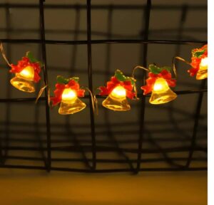 Fab Nation Christmas LED Decorative String Light Yellow | Battery Operated lights for Christmas Decoration Bell Shaped Lights | Balcony Decorations for Festival, Christmas Tree, Xmas | 2mtr(Pack of 3)