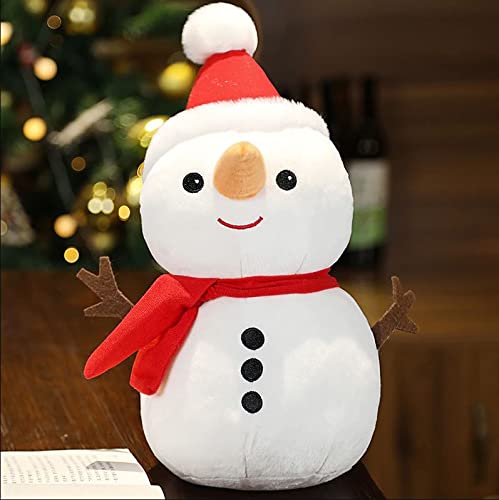 HUG ‘n’ FEEL SOFT TOYS Snowman Plush Toy Stuffed Snowman Animal Christmas Holiday Pillow Soft Toys for Christmas Decorations 35cm