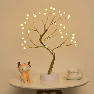 IMNISHNAY Bonsai Tree Light DIY Artificial 36 LED Pearl Tree Lamp Lighting for Indoor Wedding Gifts Christmas Festival Decoration Lights,Night Light Diwali Room Bedroom Decor lamp (Pearl Tree)