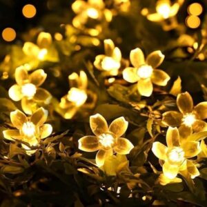 LIGHTSKART 20LED 4.5M Cherry Blossom String Lights for Home Diwali Christmas Tree Ganpati Festival Indoor Decoration Lights (Warm White)