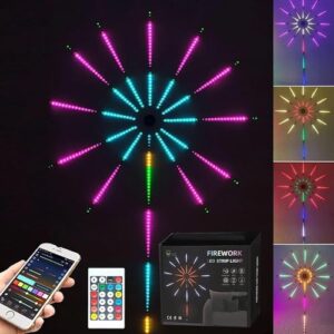 Litehom Starbursts Light, 12 Bright Starbursts Design Sparckle 10Ft Light with USB Operated Waterproof for Diwali, Home Decoration, Birthday, Christmas, New Year, Bedroom Fairy Light (Firework)