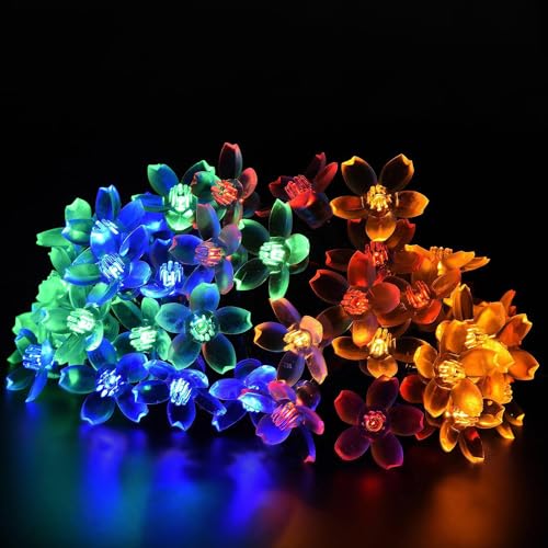 One94Store 36 Flower LED Made in India Silicon Flower Curtain String Window Festival Lights Indoor Outdoor Home Decoration Series for Diwali, Christmas, Wedding, Party, Home (12 Meter, Multi)