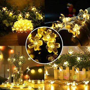 RaajaOutlets 50LED 7M Flowers String Lights with Controller for Home Indoor Festival Diwali Christmas Tree All Season Decoration Lights for Housewarming Decoartions, (50LED-Blossom-WarmWhite1)