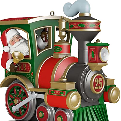 SECRET DESIRE Lovely Christmas Train Pendant Santa Claus Figurine for Xmas Home Decor