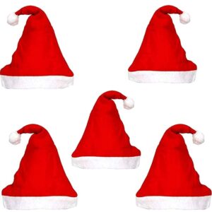 SSN SHOPEE Kids Christmas / Kids Santa Redd Hat Cap / Santa Claus Cap (Pack of 5)