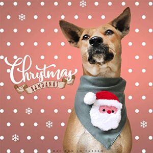 That Dog In Tuxedo Santa Claus Christmas Dog Bandana/Dog Scarf with Adjustable Dog Collar (Size – M/L)