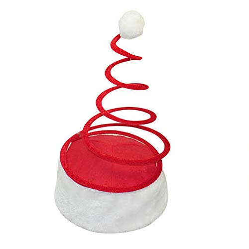 Urvi Creations 1 Pcs Spring Coil Funny Christmas Xmas Santa Claus Hat / Santa Claus Cap Merry Christmas Hat Cap for Christmas /Xmas Party Celebration