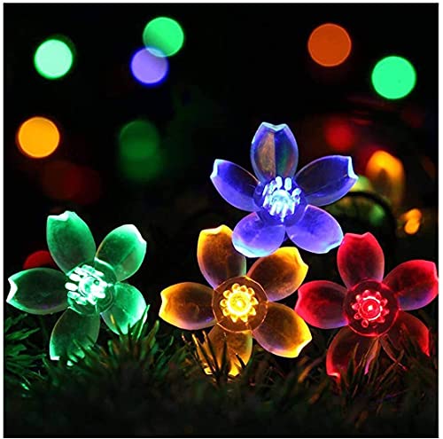 Velocious™ 16 Flower LED Curtain String Window Lights Indoor Outdoor Decoration for Diwali, Christmas, Wedding, Party, Home, Patio Lawn with Battery. Pack of 1 Multicolor